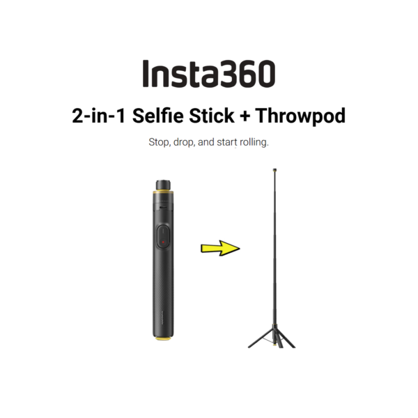 Insta360 2-in-1 Selfie Stick + Throwpod